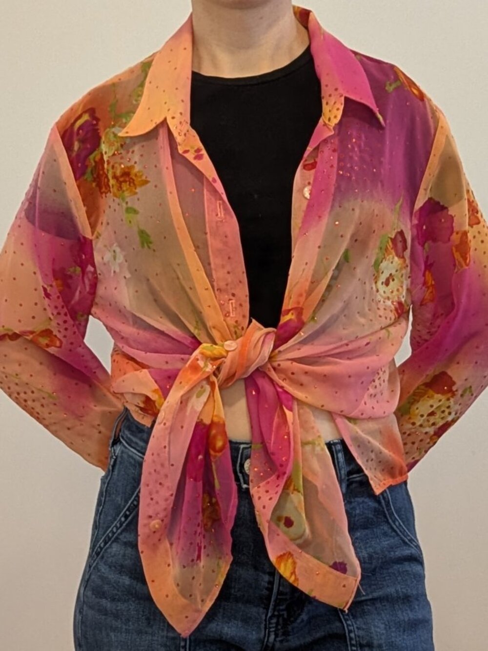 Maggie Sweet Women's Pink and Orange Blouse